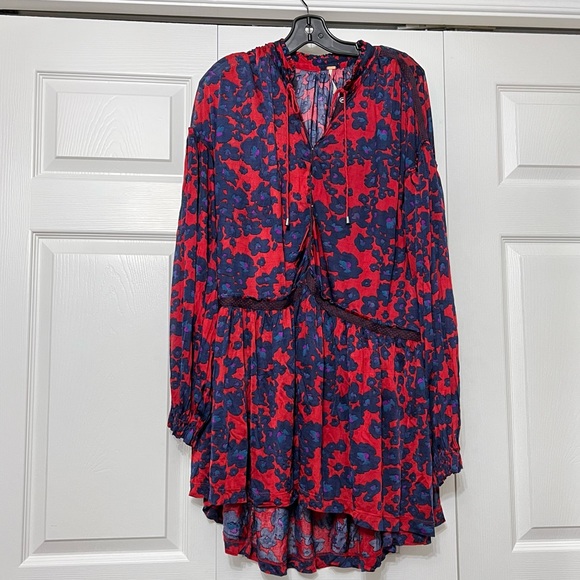 NWOT Free People Love Letter Floral Tunic Top Dress - sz M - Picture 1 of 5